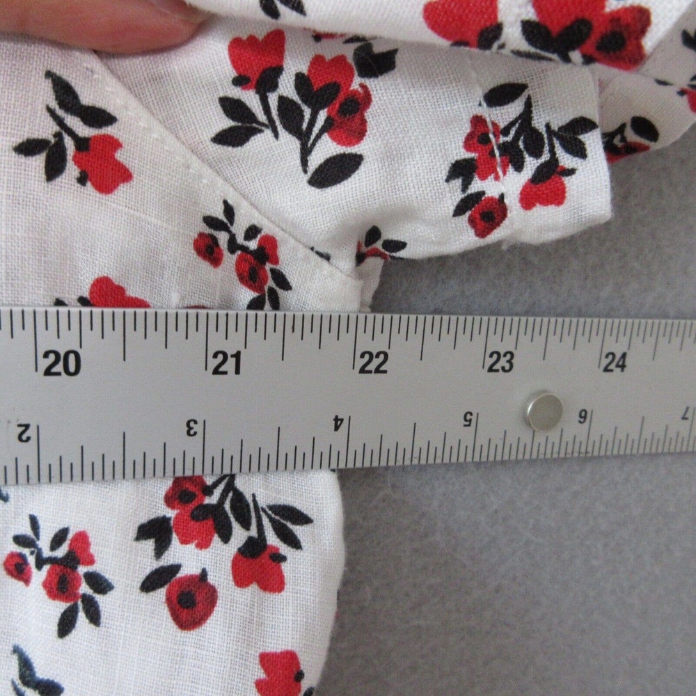 Cynthia Rowley Floral 100% Linen Skirt Top Set - Picture 7 of 16